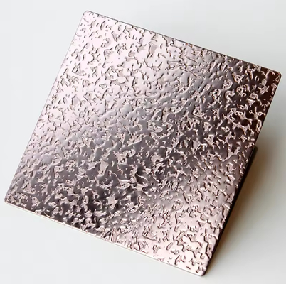 Rose Gold Stainless Steel Embossed Plate Decoration Wall ,Hotel