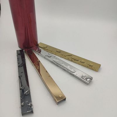 Τρίμινγκ κεραμίδων προφίλ U V από ανοξείδωτο χάλυβα JIS Standard 304 με χρωματική επικάλυψη για διακοσμητική προστασία των ορίων