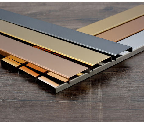 Καλή τιμή Inlay μετάλλων 0.65MM εσωτερικό εσωτερικό ντεκόρ περιποίησης κεραμιδιών ανοξείδωτου λουρίδων σε απευθείας σύνδεση