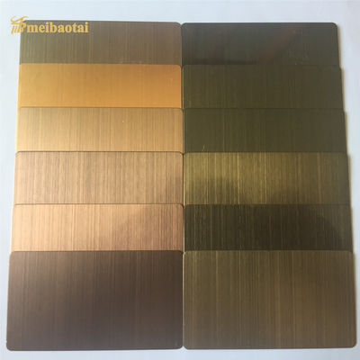 0.55mm πάχος 1219x2438mm Αντι-αποτυπώματα τρίχας Χάλυβα από ανοξείδωτο χάλυβα φύλλο με χρωματική επίστρωση PVD