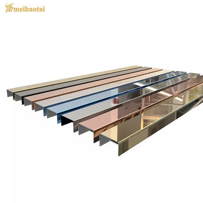 Επίδειξη καθρέφτη από ανοξείδωτο χάλυβα U Profile Tile Trim με αντίχειρα και μήκος 10ft