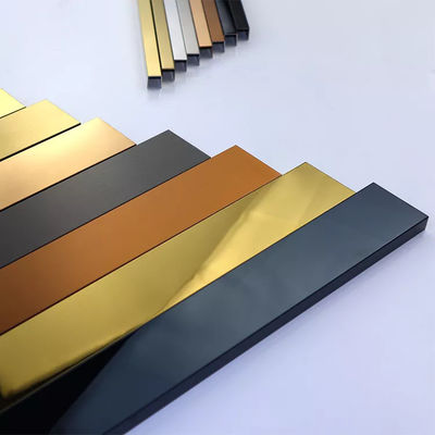 Προσαρμοσμένο μέγεθος ανοξείδωτου χάλυβα 304 σε σχήμα U με επίστρωση χρώματος PVD για επένδυση πλακιδίων και εφαρμογές καναλιών U