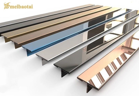 2438mm Ατσάλι Επίδραση Tile Trim 304 Ατσάλι