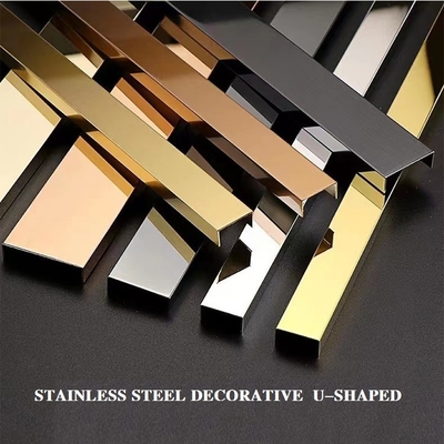 Decorative Stainless Steel Tile Trim 20mm PVD Stainless Steel U Trim