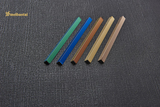 20mm πλάτος PVD χρωματική επικάλυψη αντι δακτυλικής εκτύπωσης πλακάκια από ανοξείδωτο χάλυβα Τρίμ L προφίλ για τοίχο διακόσμηση