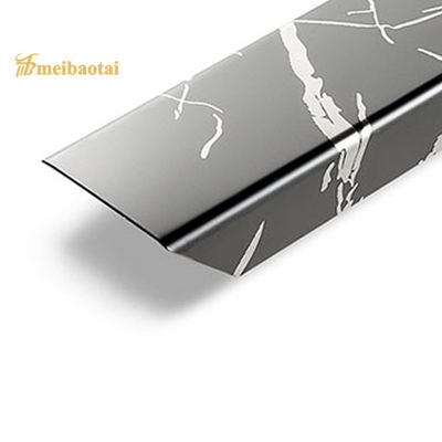 304 ανοξείδωτο χάλυβα L Profile Tile Trim με πάχος 0,55 mm και χρωματική επικάλυψη PVD για μετάβαση δαπέδου