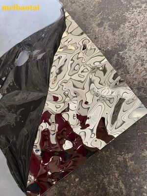 Καλή τιμή 1219x2438mm Μαύρο Καθρέφτης Ανοξείδωτο Φύλλο Νερού Κυματιστό σε Βαθμό 201 για Διακοσμητικές Εφαρμογές Οροφής και Τοίχου σε απευθείας σύνδεση