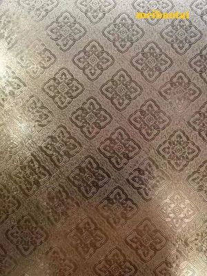 Ασημένιο καθρέφτη χαραγμένο φύλλο από ανοξείδωτο χάλυβα με πάχος 1 mm συμμορφούμενο με το πρότυπο DIN