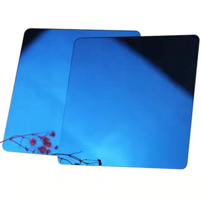 4*8FT Blue Mirror Pvd Color Coating Stainless Steel Sheet Πλάκα διακόσμησης