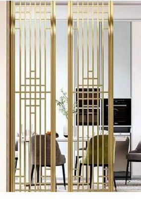 Καλή τιμή Διακόσμηση ξενοδοχείων και μπαρ Διαχωριστικό δωματίου από ανοξείδωτο χάλυβα με χρυσό και μαύρο χρώμα σε απευθείας σύνδεση