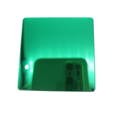 Ετικέτα χρώματος PVD Green Mirror 201 304 Πλάκα από ανοξείδωτο χάλυβα EN Standard