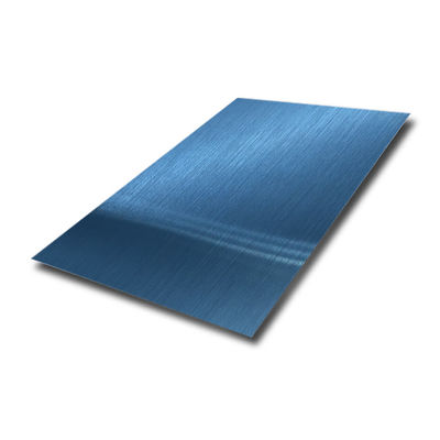 Καλή τιμή Πλάκα από ανοξείδωτο ατσάλι PVD Blue Hairline με ποιότητα EN Standard 304/201 και πάχος 0,3-1,2mm για διακοσμητικές εφαρμογές σε απευθείας σύνδεση