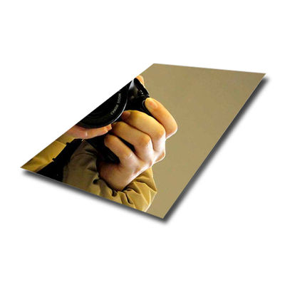 Champagne Gold Mirror Polished Stainless Steel Sheet με πάχος 0.3-1.2mm για Διακοσμητικές Εφαρμογές