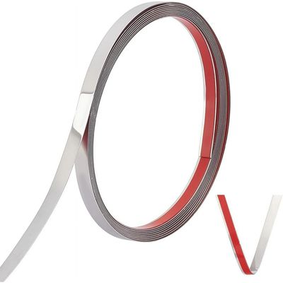 Silver Mirror Hairline Metal Stainless Steel Adhesive Roll Flat Tape