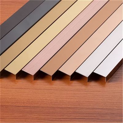 Καλή τιμή 304 ανοξείδωτο χάλυβα U Profile Tile Trim με πάχος 0,65 mm για ανθεκτική οροφή σε απευθείας σύνδεση