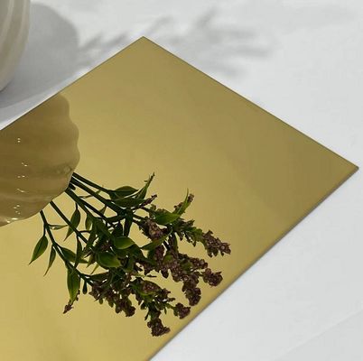 Καλή τιμή Επίστρωση PVD Χρυσό Καθρέφτης Φινίρισμα 304 Βαθμού Έγχρωμης Ανοξείδωτης Λαμαρίνας Διακοσμητική Πλάκα σε απευθείας σύνδεση