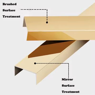 Καλή τιμή Χρυσή γραμμή μαλλιών / Χρυσό καθρέφτη από ανοξείδωτο χάλυβα U πλακάκια Προφίλ διακόσμησης σε απευθείας σύνδεση