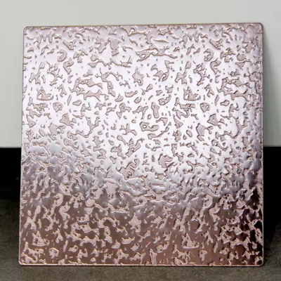 Rose Gold Stainless Steel Embossed Plate Decoration Wall ,Hotel