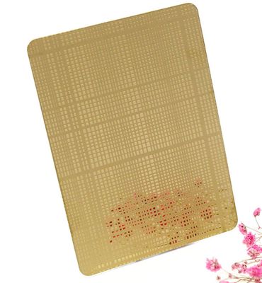 ss304 Stainless Steel gold mirror Etched Sheet Decoration Plate