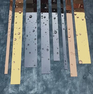 Αυτοκόλλητη διακοσμητική ταινία από ανοξείδωτο χάλυβα, Εύκαμπτη μεταλλική διακόσμηση τοίχου