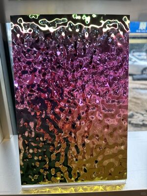 0.65mm πάχος ασημένιο καθρέφτη φινίρισμα φύλλο από ανοξείδωτο χάλυβα PVD για την διακόσμηση οροφών και τοίχων