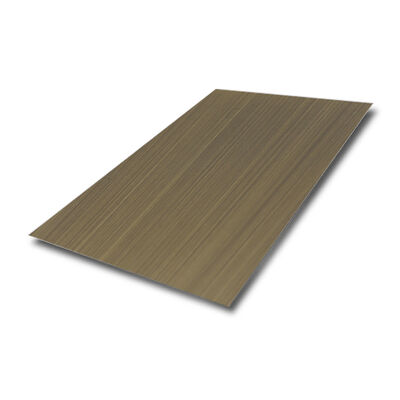 Μπρονζέ Μαυρισμένο 0.65mm Πάχος 304 Βαθμού Hairline Ανοξείδωτο Ατσάλι Φύλλο