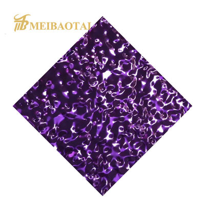 0.55mm παχιά PVD μωβ επικαλυμμένο 304 βαθμού νερού κυματισμό χαλύβδινο φύλλο από ανοξείδωτο χάλυβα για το ταβάνι και τοίχο