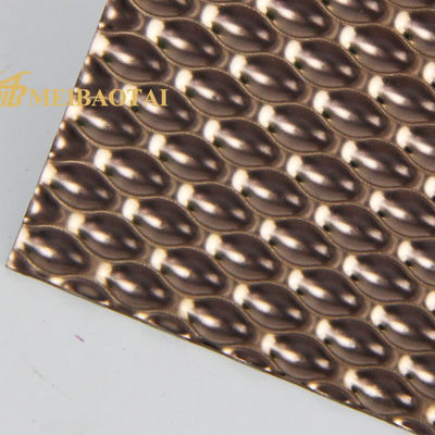 Καλή τιμή Αποτυπωμένο σε ανάγλυφο το JIS φύλλο ανοξείδωτου αυξήθηκε χρώμα τέσσερα πόδια διακοσμητικών φύλλων σε απευθείας σύνδεση