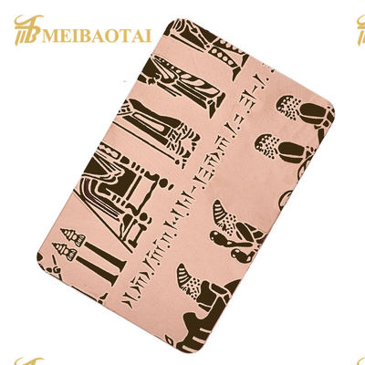 Καλή τιμή 201 χαραγμένο το ανοξείδωτο φύλλο Pvd αυξήθηκε χρυσή σκληρότητα χρώματος HRB100 σε απευθείας σύνδεση