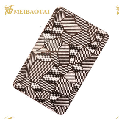 Καλή τιμή Αυξήθηκε χρυσός μαύρος καθρέφτης χάραξε το φύλλο ανοξείδωτου 304 τέσσερα πόδια σε απευθείας σύνδεση