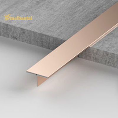 10ft μήκος ατσάλινου χάλυβα πλακάκια Τρίμ με Rose Gold PVD επίστρωση και 201 βαθμός για διακοσμητική μεταλλική άκρη Τρίμ