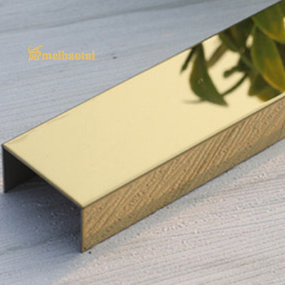7c βουρτσισμένη PVC περιποίηση 8mm, περιποίηση κεραμιδιών χάλυβα ακρών Backsplash ανοξείδωτου 304