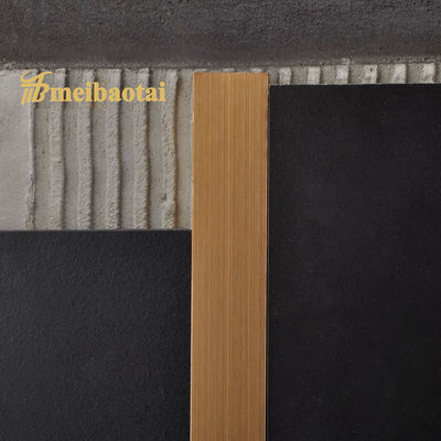 7c PVC ανοξείδωτη λωρίδα μετάβασης δαπέδου με πάχος 0,65mm και επιφάνεια hairline U