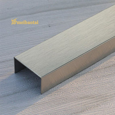 Καλή τιμή ASTM Standard 0.55mm Πάχος Hairline Σχέδιο Ανοξείδωτο Προφίλ Πλακιδίων για Διακόσμηση Δαπέδου σε απευθείας σύνδεση