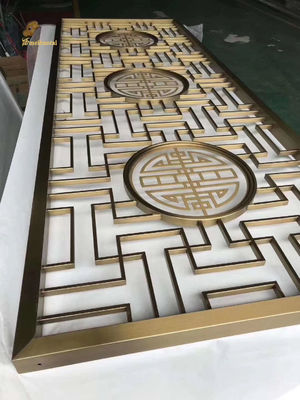 Καλή τιμή Ss304 Ατσάλινο Διαχωριστικό δωματίου Χρυσό χρώμα Κομμωτήριος διακόσμηση τοίχου σε απευθείας σύνδεση