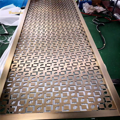 Καλή τιμή PVD Χρυσό Μαύρο Επιχρισμένο Ατσάλι Αλουμίνιο Διαχωριστικό Δωμάτιο σε απευθείας σύνδεση