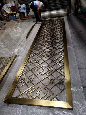 Καλή τιμή 304 Σαμπάνια καθρέφτης από ανοξείδωτο χάλυβα Διαχωριστικό δωματίου Διακόσμηση ξενοδοχείου σε απευθείας σύνδεση