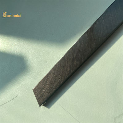 Μαύρη U-Σχήματος Ανοξείδωτη Επένδυση Πλακιδίων Μεταλλικό Προφίλ U Μήκους 10 Ποδιών