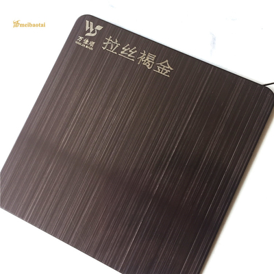 Τέσσερα Hairline καφετιών χρυσών πόδια πιάτων 0.65mm SS διακοσμητικών πάχος