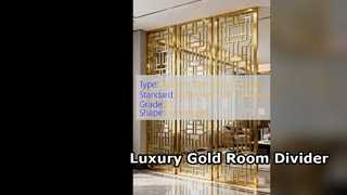 Gold Titanium Steel Divider Room Modern Luxury